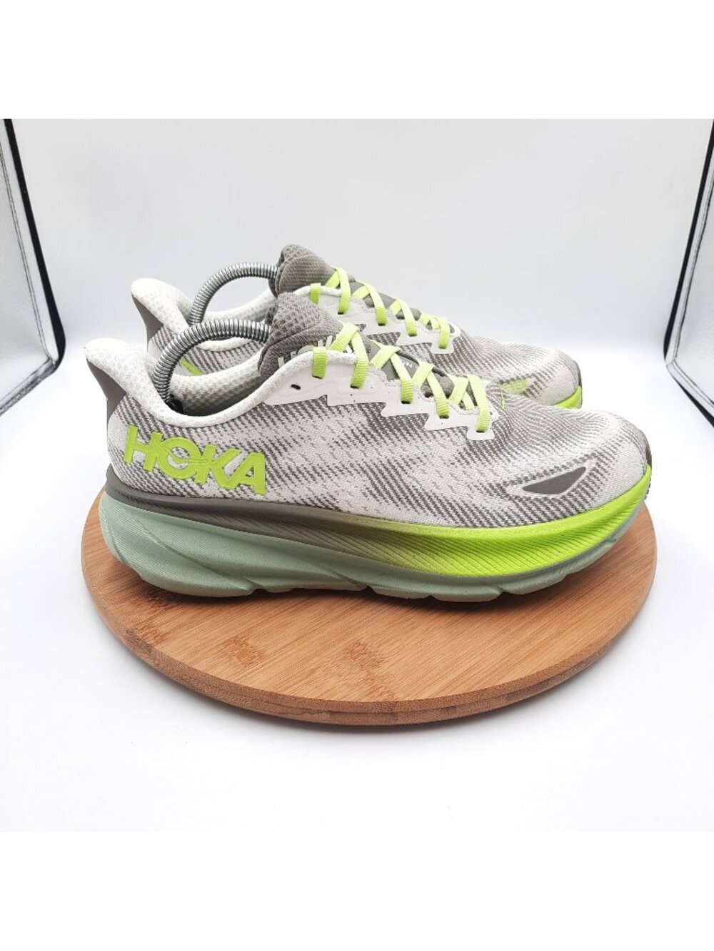 Hoka One One Clifton 9 Goretex Mens 9 Shoes Slate Aloe Vera Athletic Sneakers